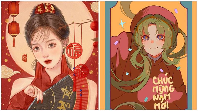 Khám phá sự kết hợp hoàn hảo giữa anime và Tết qua những bức ảnh tuyệt đẹp