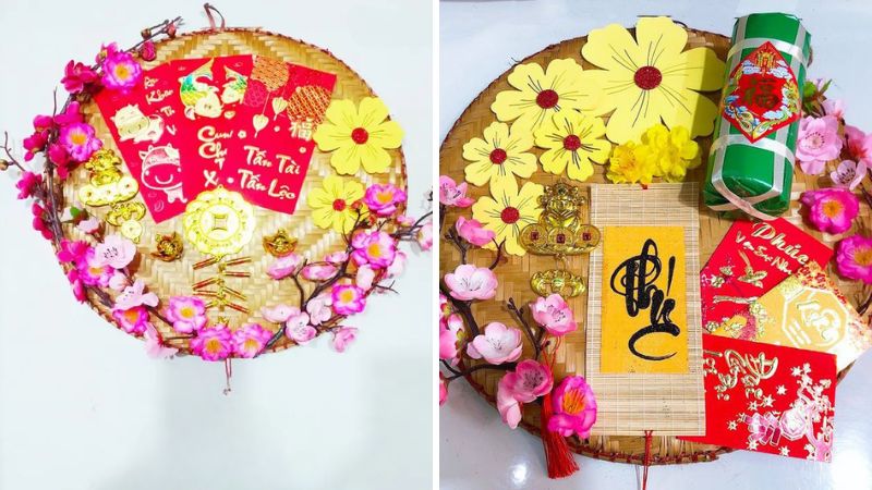 Mẹt mai vàng đào hồng