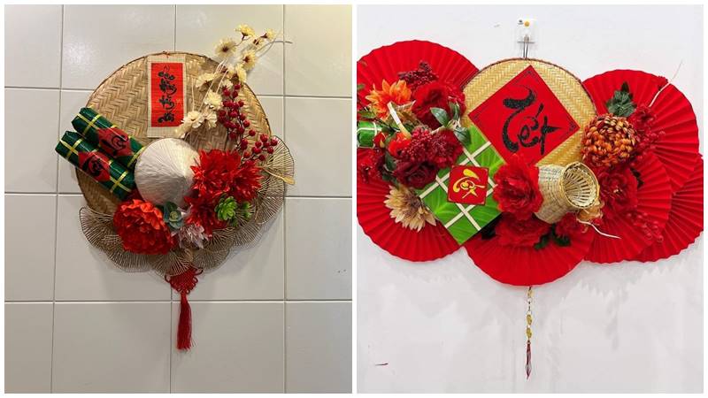 Sắc màu ngày xuân được tái hiện sinh động qua từng mẹt tre