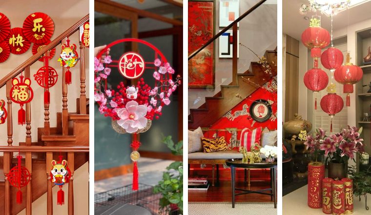 10+ ý tưởng trang trí cầu thang ngày Tết đơn giản mà hiệu quả