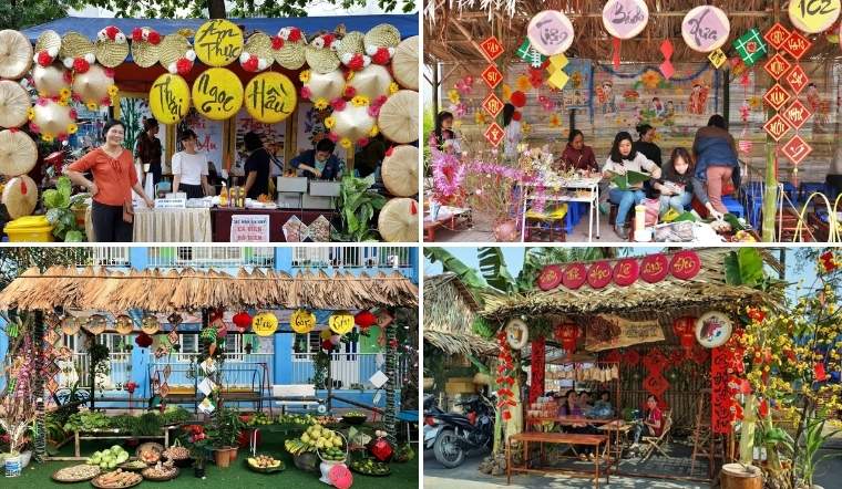Gợi ý 10+ cách trang trí gian hàng ẩm thực ngày Tết đẹp, đơn giản