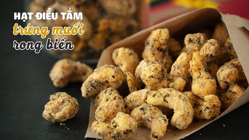 Hạt điều tẩm vị trứng muối rong biển