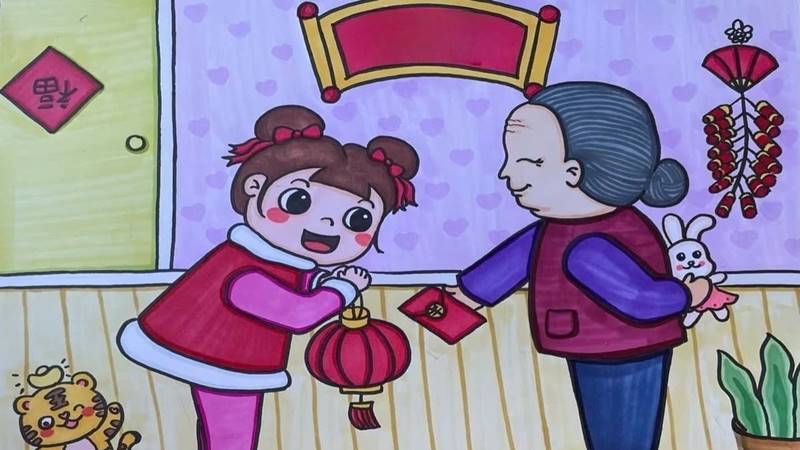Những phong bao lì xì đỏ thắm mang cả mùa xuân vào tranh vẽ Những phong bao lì xì đỏ thắm mang cả mùa xuân vào tranh vẽ