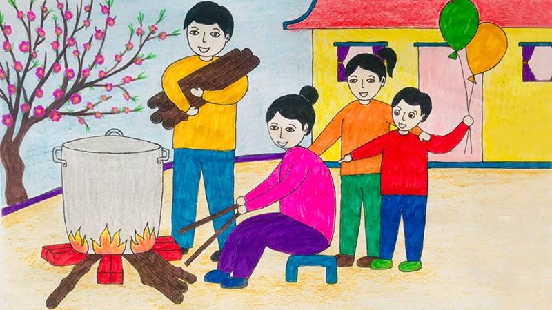 Ý nghĩa vẽ tranh chủ đề ngày Tết Ý nghĩa vẽ tranh chủ đề ngày Tết