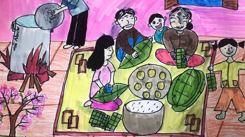 Cả nhà sum vầy gói bánh, Tết thêm đong đầy hạnh phúc Cả nhà sum vầy gói bánh, Tết thêm đong đầy hạnh phúc