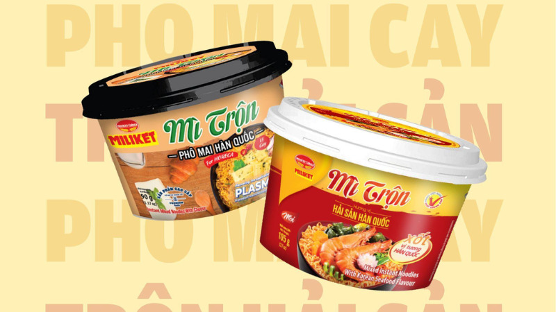 Mì trộn phô mai cay Hàn Quốc Miliket