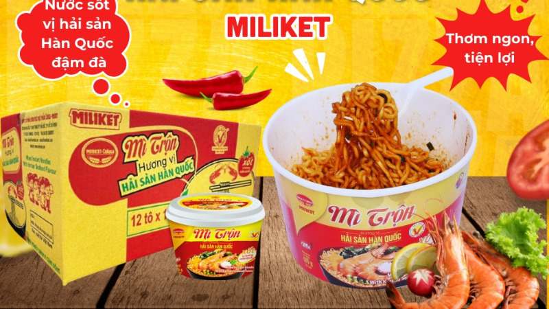 Mì trộn hải sản Hàn Quốc Miliket