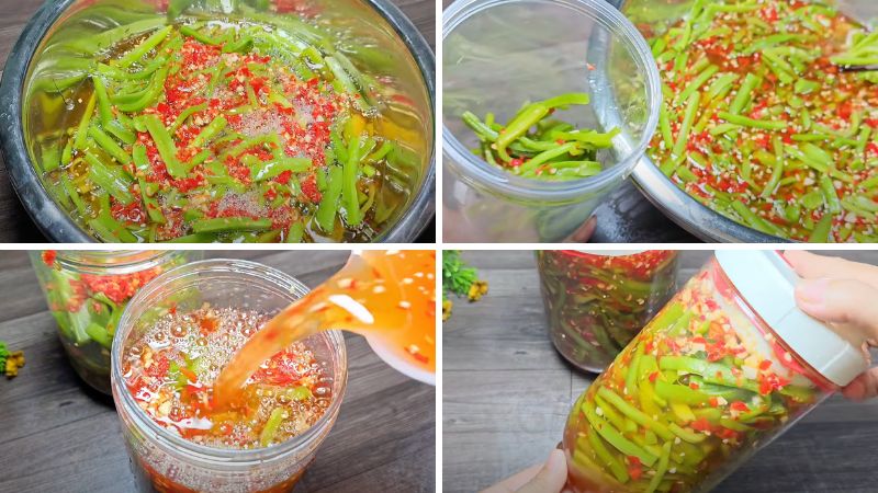 Trộn rau tiến vua với nước giấm đường
