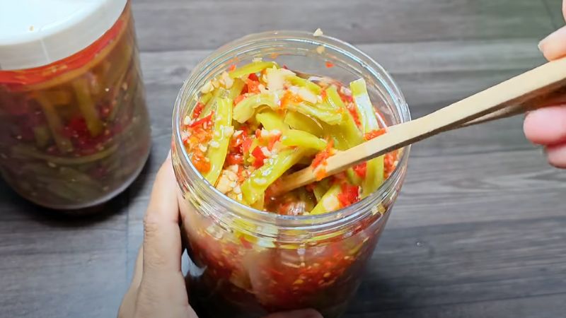Thành phẩm rau tiến vua ngâm chua ngọt