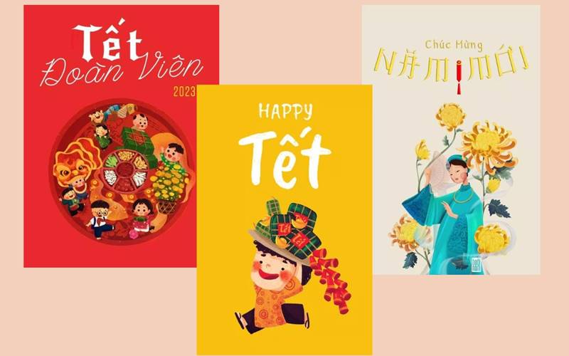 Xu hướng thiệp Tết hiện nay Xu hướng thiệp Tết hiện nay