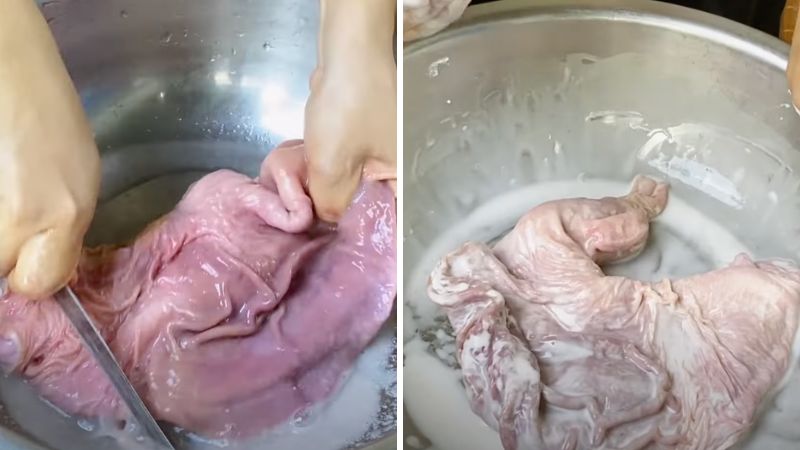 Sơ chế bao tử heo Sơ chế bao tử heo