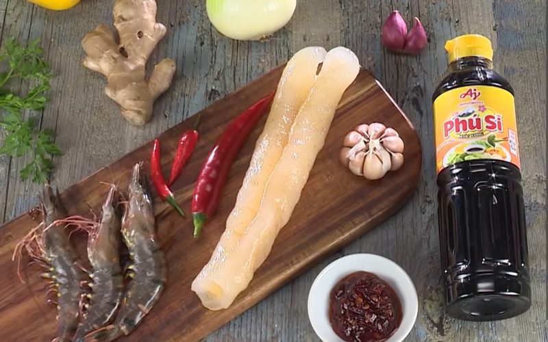 Nguyên liệu làm món hải sâm xào xốt cay Nguyên liệu làm món hải sâm xào xốt cay
