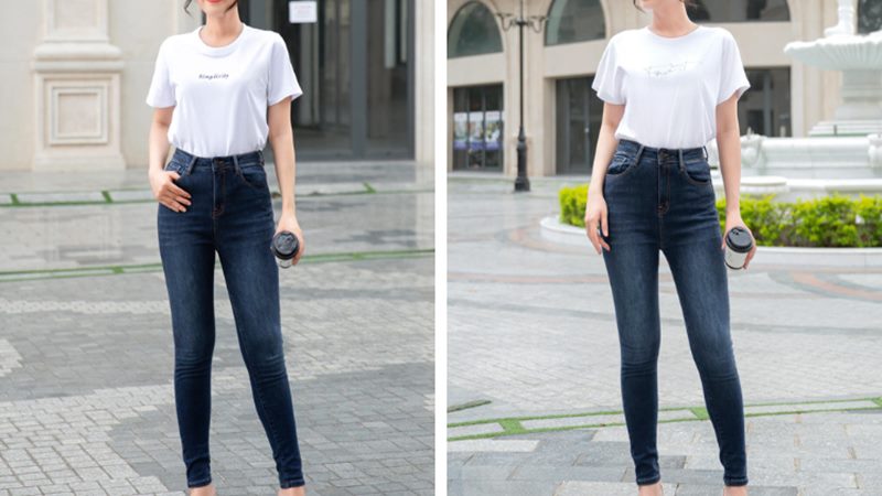 Quần skinny mix cùng áo phông