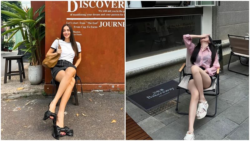 Tạo dáng thoải mái với đôi chân