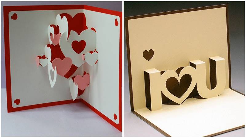 Thiệp 3D cho Valentine, nơi tình yêu trở nên sống động