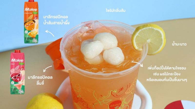 Nước ép trái vải và nho trắng Malee