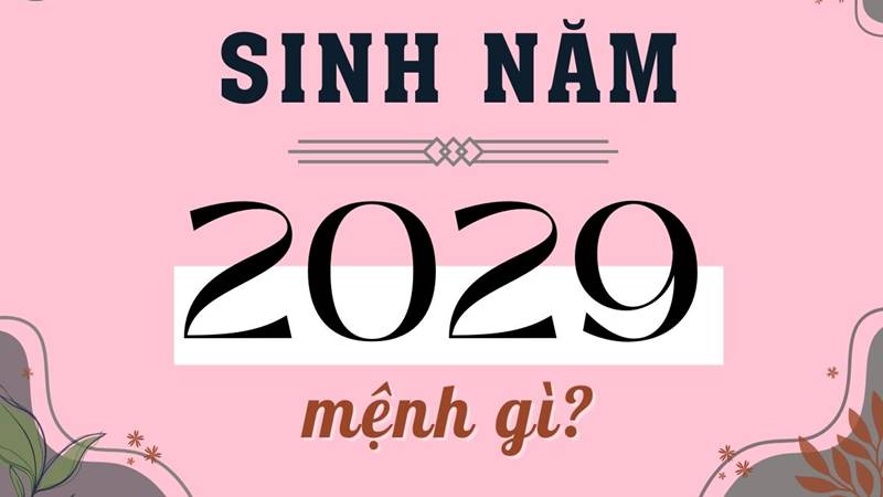 Người sinh năm 2029 mệnh gì?