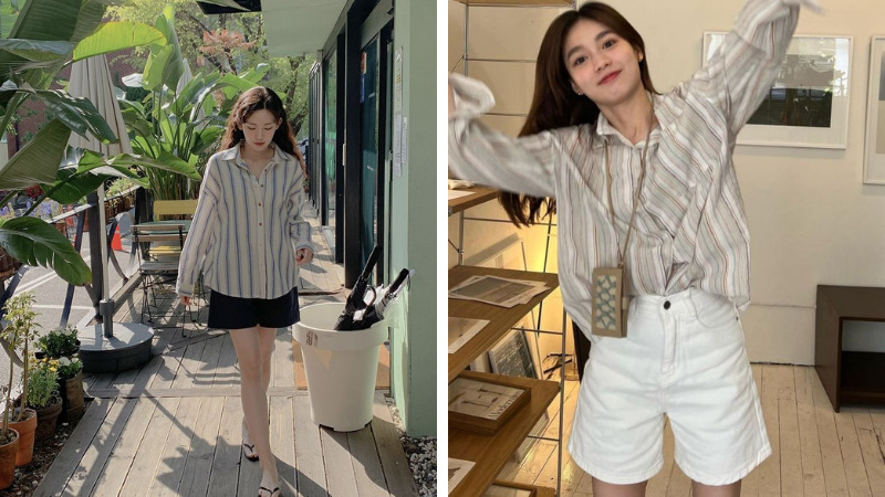 Phối cùng quần short cá tính