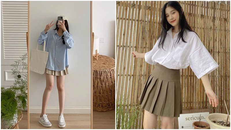 Mix với chân váy tennis năng động