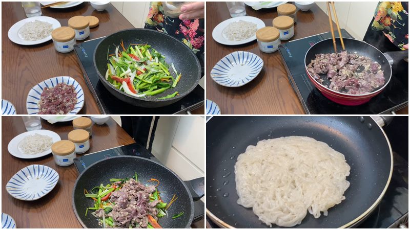 Làm phở xào giòn
