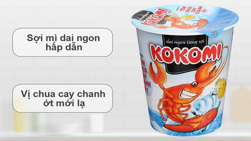 Mì Kokomi hương vị tôm chua cay chanh ớt 