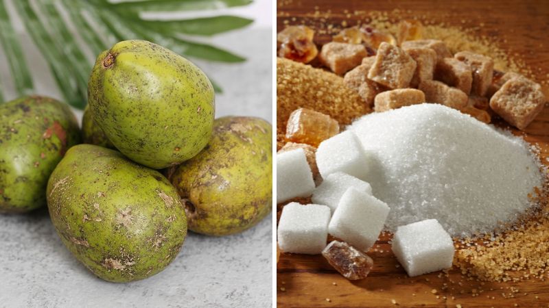 Nguyên liệu làm cóc ngâm chua ngọt