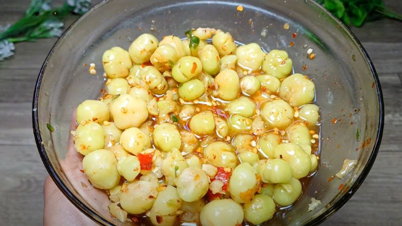 Thành phẩm chùm ruột dầm mắm đường