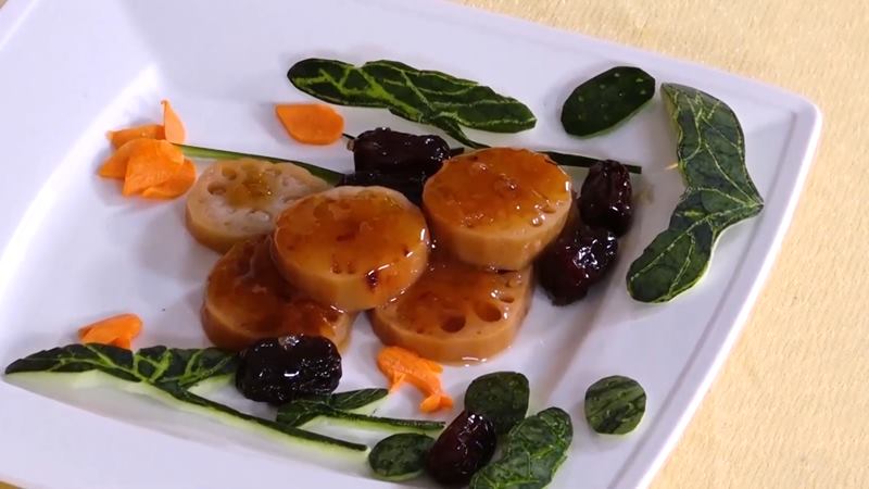 củ sen nhồi gạo nếp