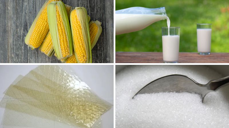 Nguyên liệu làm kẹo bắp dẻo