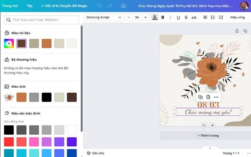 Tùy chỉnh thiệp theo phong cách riêng