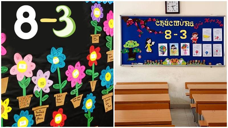 Xu hướng trang trí bảng 8/3 hot nhất 2025