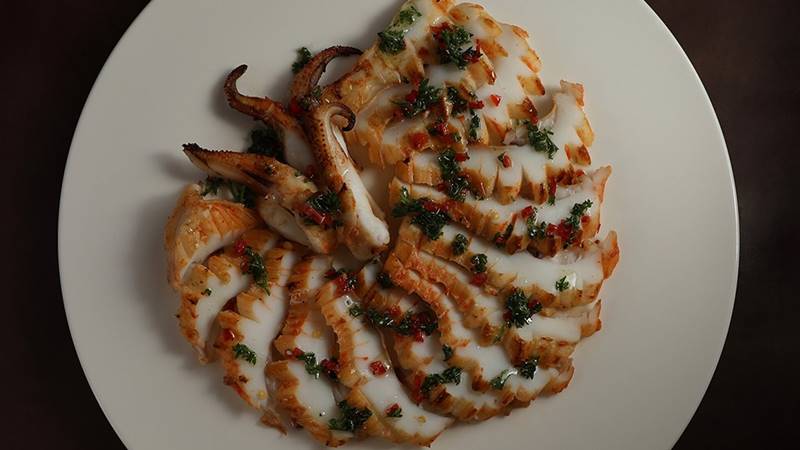 Món mực tại nhà hàng Ngọc Sương Sài Gòn