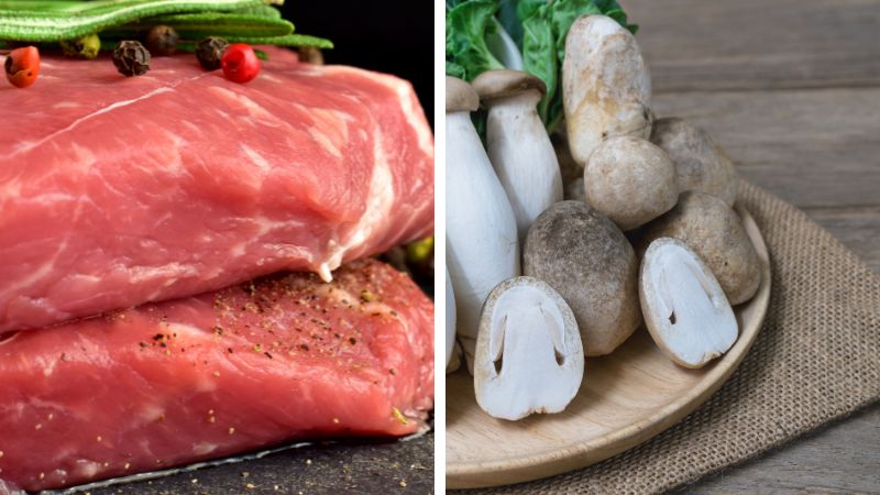 Nguyên liệu làm thịt bò xào nấm rơm