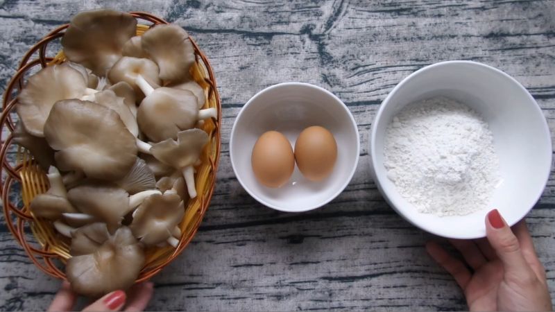 Nguyên liệu làm nấm bào ngư chiên giòn