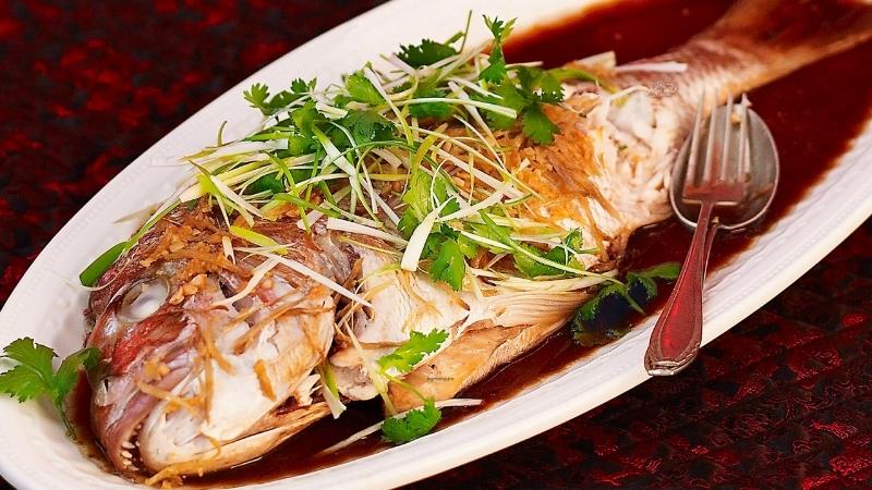 Cá diêu hồng hấp xì dầu