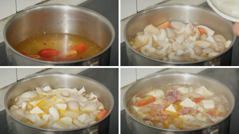 Nấu canh nấm bào ngư