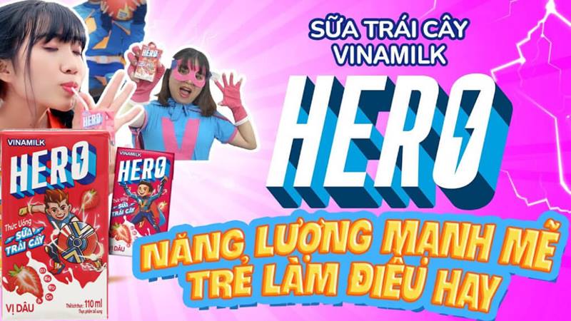 Sữa trái cây Vinamilk Hero vị dâu