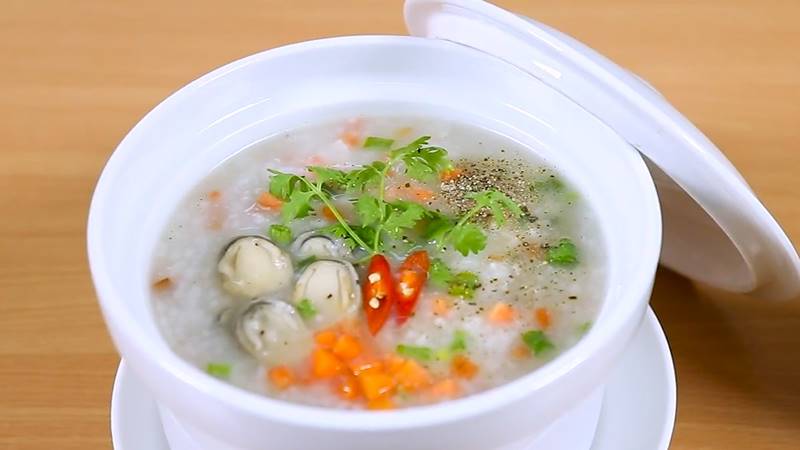 món cháo nấm rơm