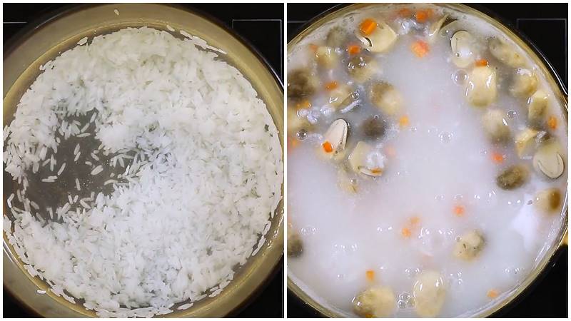 Nấu cháo nấm rơm