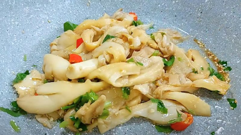 Thành phẩm nấm bào ngư sốt dầu hào