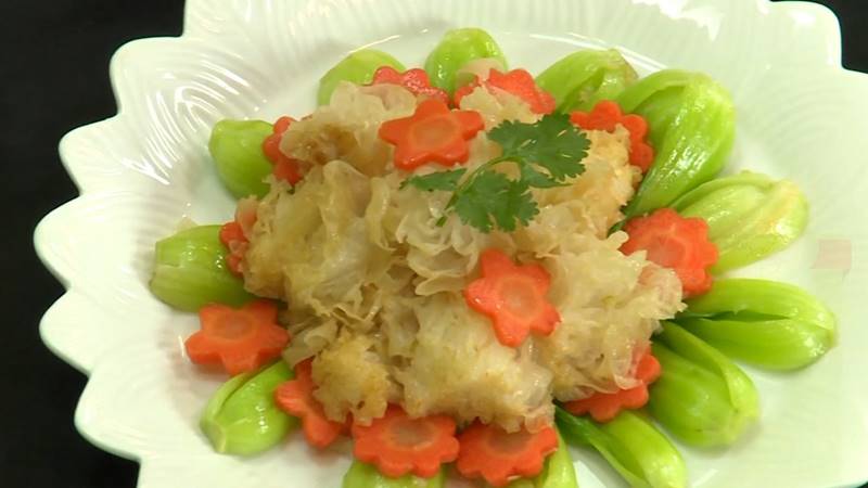 Nấm tuyết xào chay