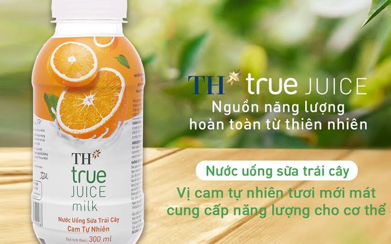 Sữa trái cây TH true JUICE milk hương cam