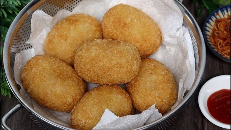 món xôi gà nấm