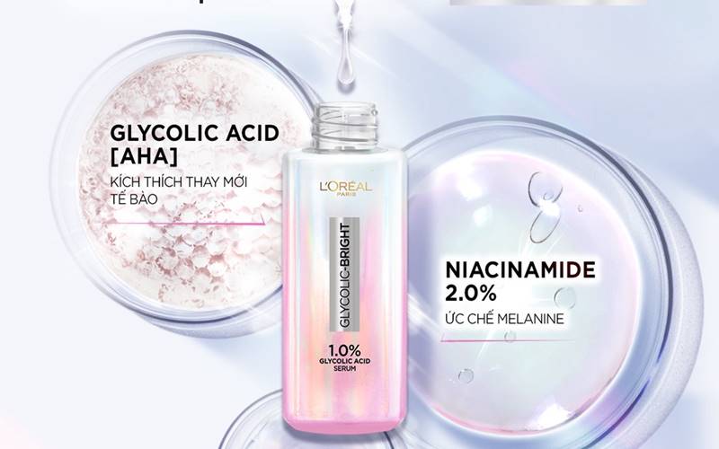 Serum LOreal 1.0% Glycolic Acid sáng da tức thì