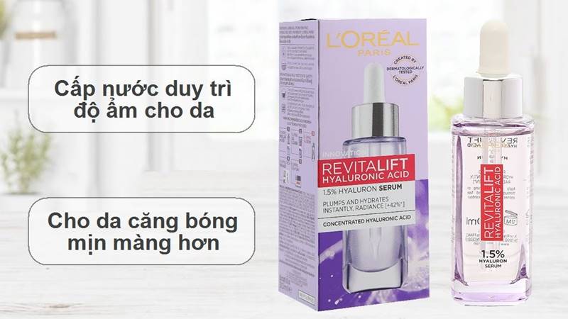 Serum LOreal 1.5% Hyaluron cấp ẩm và làm sáng da