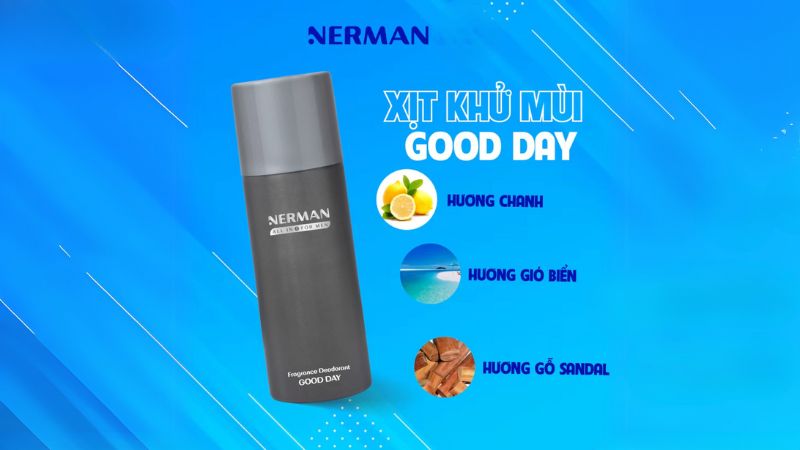 Xịt khử mùi Nerman Good Day hương nước hoa