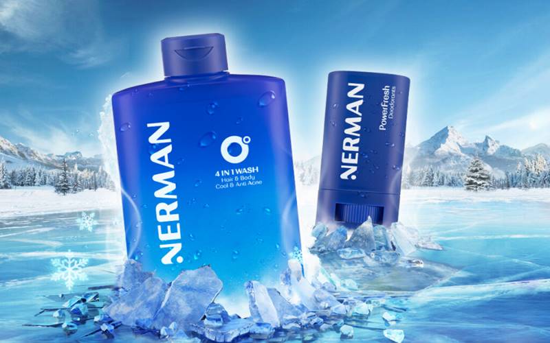 Tắm gội Nerman 4 in 1 mát lạnh toàn thân hương nước hoa