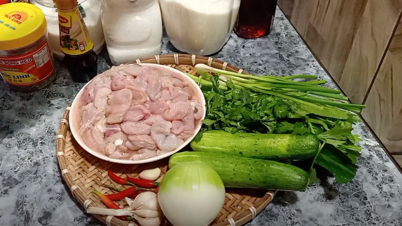 Nguyên liệu làm món bao tử cá basa xào hành tây