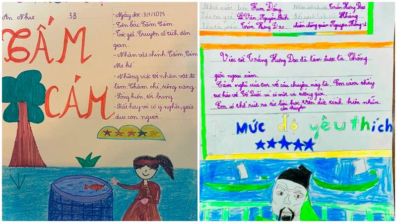 Trang trí bảng ngày hội đọc sách về các nhân vật văn học được yêu thích.