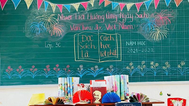 Trang trí bảng phấn đơn giản mà đầy sáng tạo